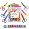 Incraftables 6pcs Decorative Pattern Edge Craft Scissors with 10pcs Small Paper Hole Punch Shapes & 10pcs Colorful Papers. Best for Fun DIY Scrapbooking & Crafting Projects for Kids & Adults